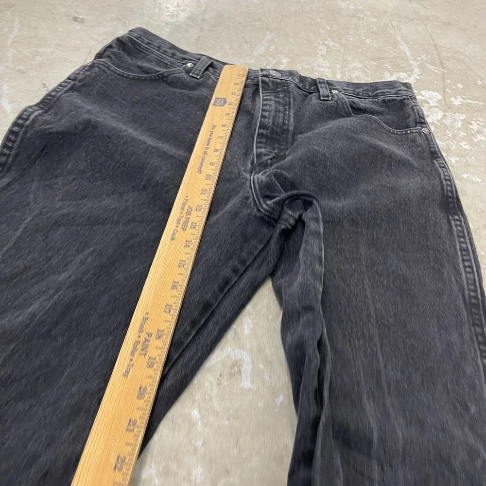 Vintage Wrangler Jeans 36x34 Black Pants 933 Silver Cowboy Western Fits 35x32‎